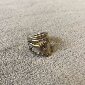 Handmade "M" Spoon Ring Size 7